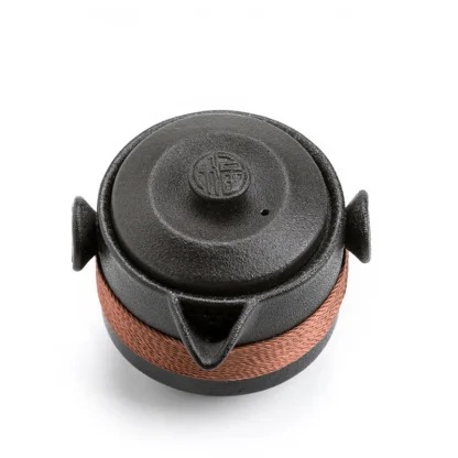 Black Portable Travel Tea Set - Image 5