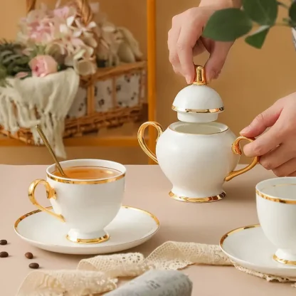 Luxury Shiny White Tea Set - Image 2