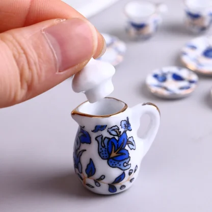 Mini Floral Miniature Tea Set - Image 4