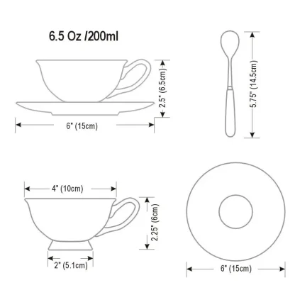 Luxury Floral Print Tea Set - Image 7