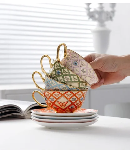 Luxury Butterfly Print Tea Set - Image 5