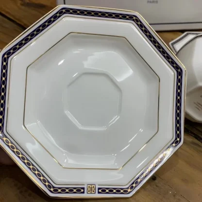 White Octagon Shape Tea Set - Image 3