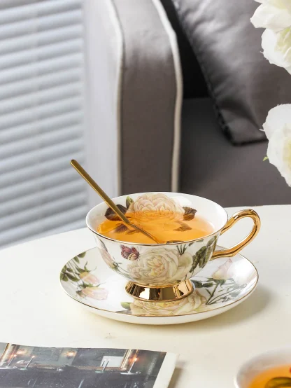 Luxury Floral English Tea Set - Image 3