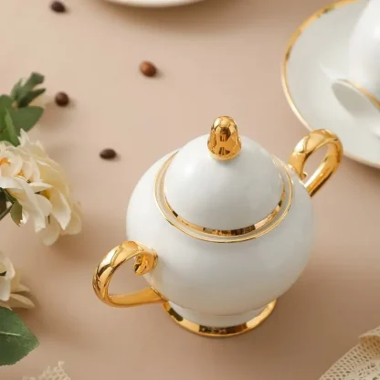 Luxury Shiny White Tea Set - Image 6