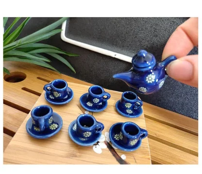 Cute Blue Miniature Tea Set - Image 2