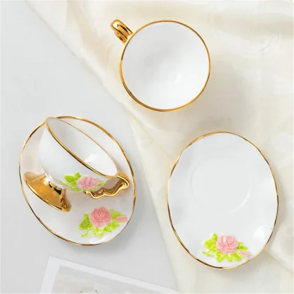 Floral Luxury Handle Tea Set - Image 4