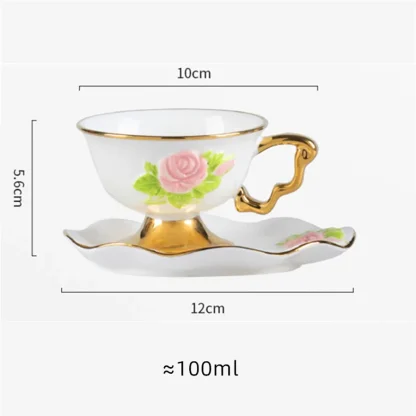 Floral Luxury Handle Tea Set - Image 6