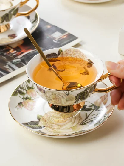 Luxury Floral English Tea Set - Image 4