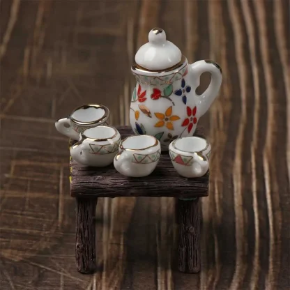 Miniature Printed Floral Tea Set - Image 3