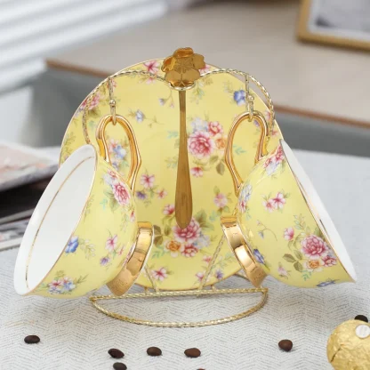 Luxury Floral Print Tea Set - Image 4