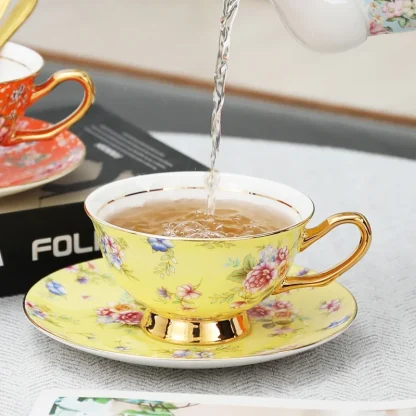 Luxury Floral Print Tea Set - Image 6