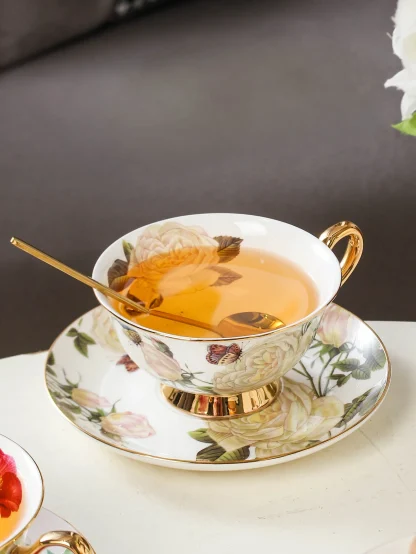 Luxury Floral English Tea Set - Image 5