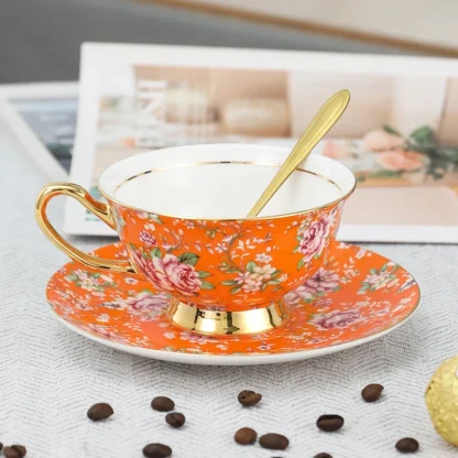 Luxury Floral Print Tea Set - Image 2