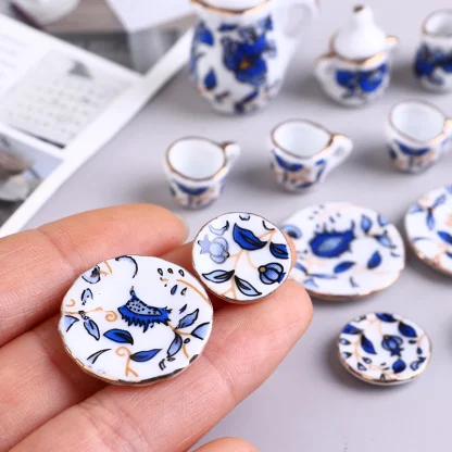 Mini Floral Miniature Tea Set - Image 3