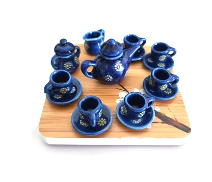 Cute Blue Miniature Tea Set - Image 5