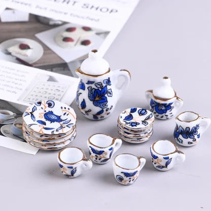 Mini Floral Miniature Tea Set