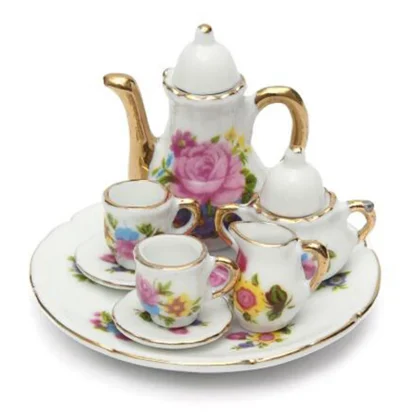 Cute Floral Miniature Tea Set