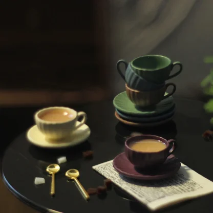 Cute Solid Color Miniature Tea Set - Image 2