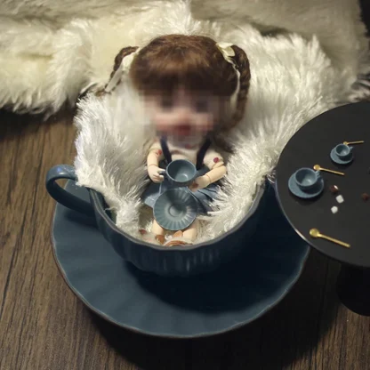 Cute Solid Color Miniature Tea Set - Image 4