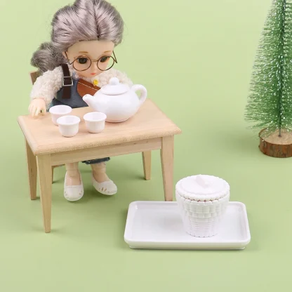 Cute Dollhouse Miniature Tea Set - Image 4