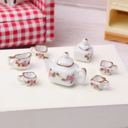 Floral Print Miniature Tea Set