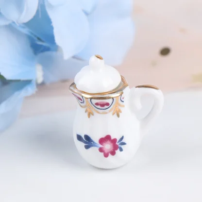 Cute Floral Print Miniature Tea Set - Image 7