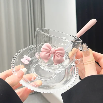 Cute Bowknot Transparent Tea Set - Image 6