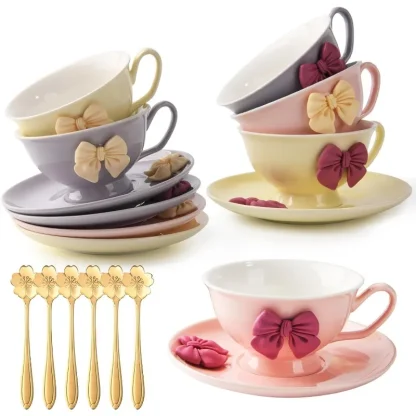Gold-like Accent Minimalist Tea Set - Image 7