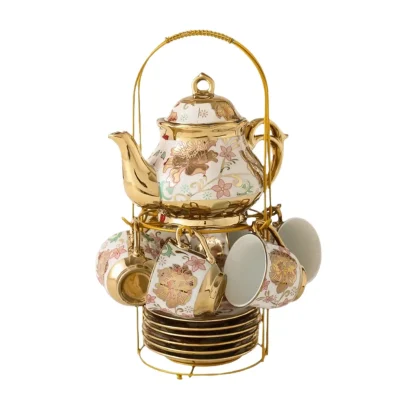 Luxury Gold-like Accent Tea Set - Image 3