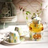 Multi Color Leaf Print Tea Set - Image 5