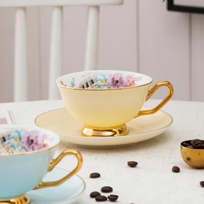 Elegant Floral Print Tea Set - Image 6