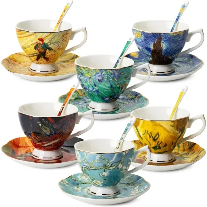 Creative Printed Art Tea Set