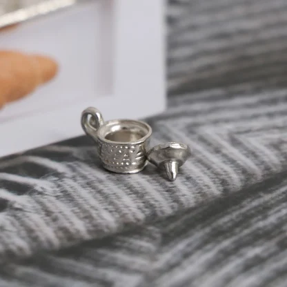 Shiny Metallic Miniature Tea Set - Image 5