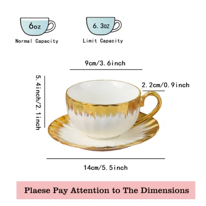 Luxury Gold-like Trim Tea Set - Image 4
