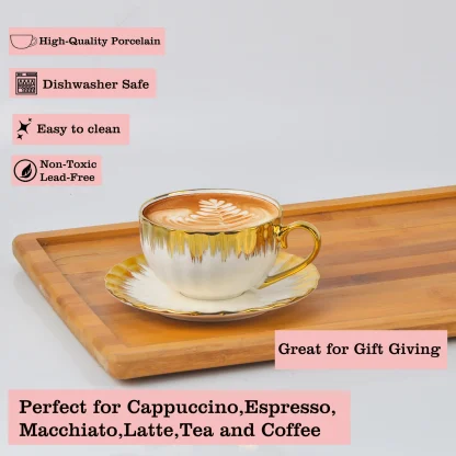 Luxury Gold-like Trim Tea Set - Image 3