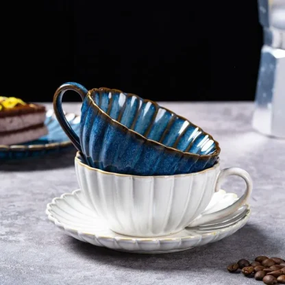 Embossed Scalloped Tea Set - Image 2