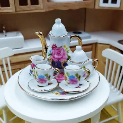 Cute Floral Miniature Tea Set - Image 2