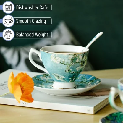 Creative Printed Art Tea Set - Image 3