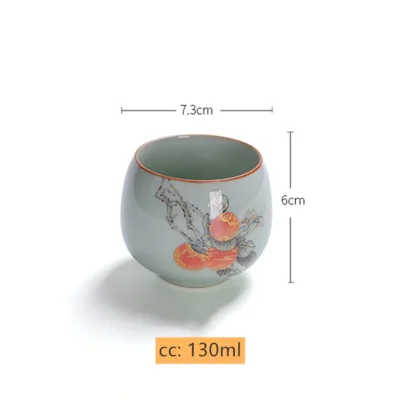 Traditional Handleless Tea Set - Image 7
