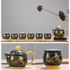 Traditional Dragon Print Tea Set - Image 4