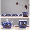 Traditional Dragon Print Tea Set - Image 6