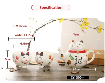 Cute Cat Shape Tea Set - Image 7