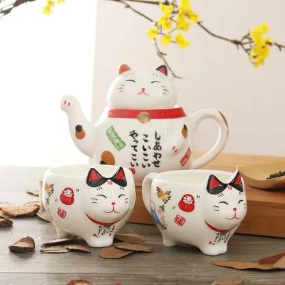 Cute Cat Shape Tea Set
