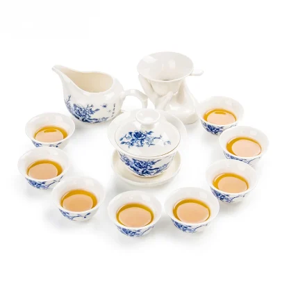 Floral Handleless Tea Set