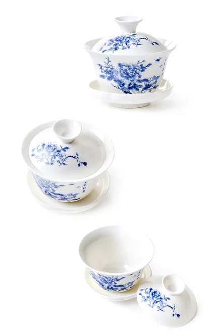 Floral Handleless Tea Set - Image 5