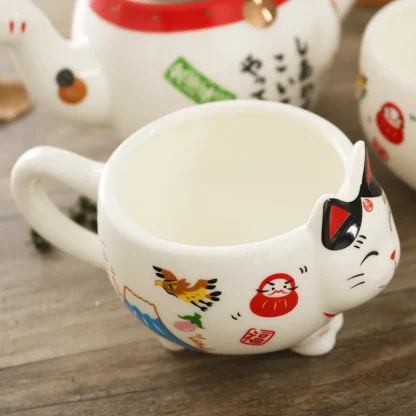 Cute Cat Shape Tea Set - Image 6
