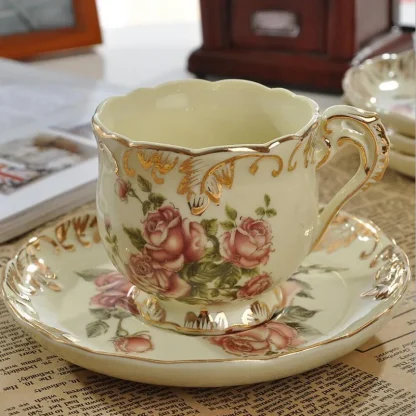 Scalloped Luxury Floral Tea Set
