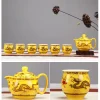 Traditional Dragon Print Tea Set - Image 5