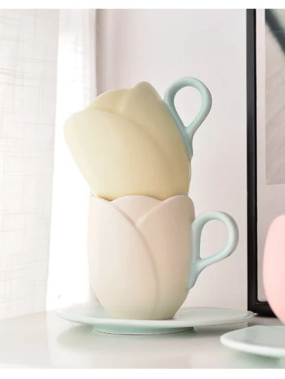 Cute Tulip Shape Tea Set - Image 6