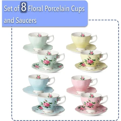 Floral Patterned Tea Set - Image 6